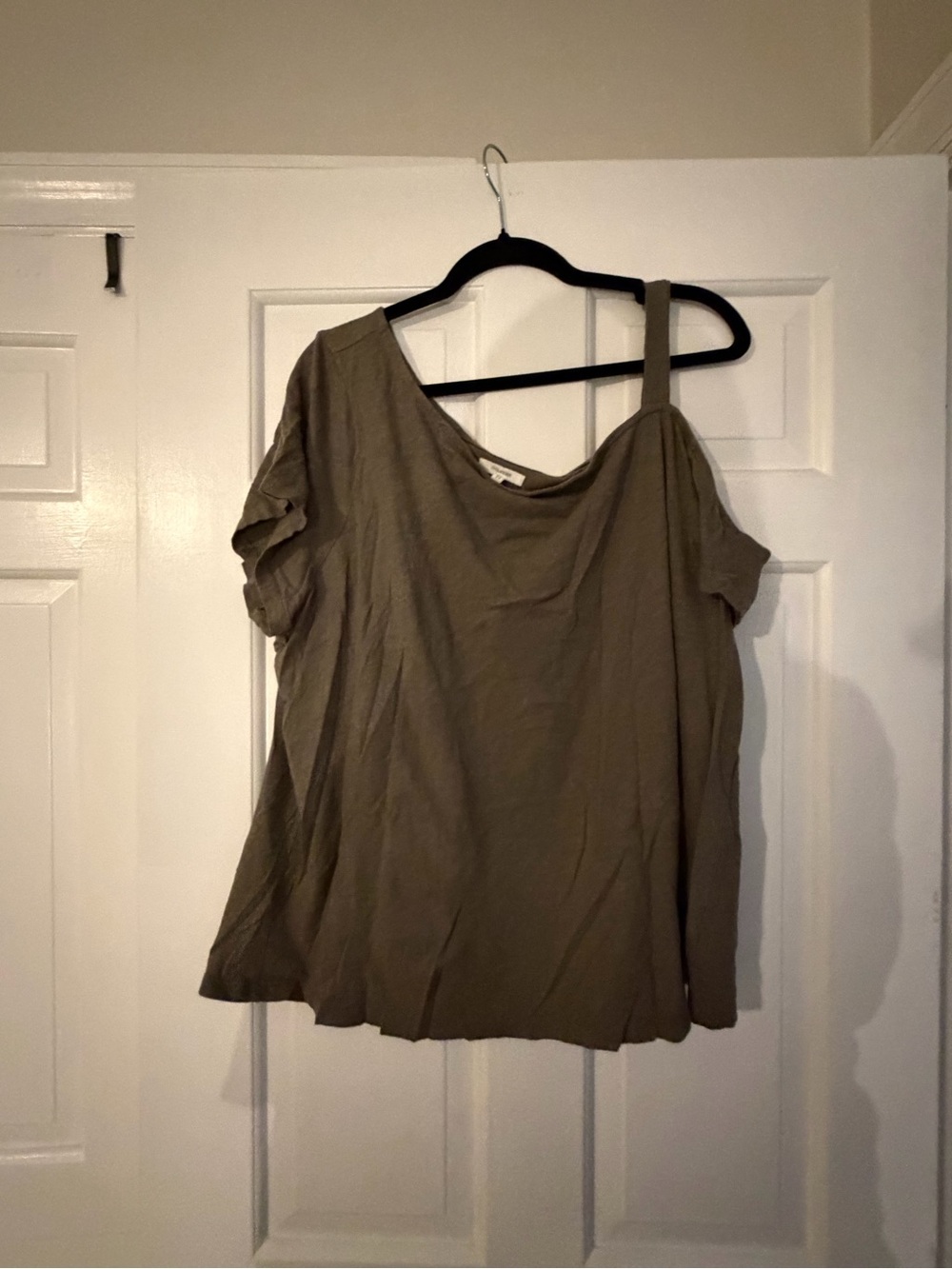 Maurices Olive One-Shoulder Tank Top with Strap